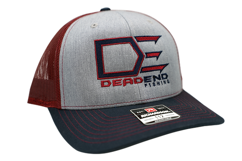 Richardson 112 Dead End Fishing Hat- Heathered Gray, Navy and Maroon