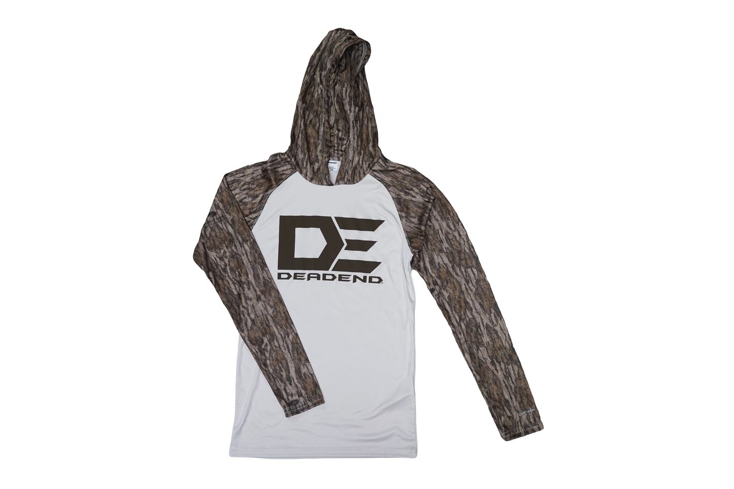 Dead End Biloxi Performance Colorblocked Mossy Oak New Bottomland UPF FISHING Logo Hoodie
