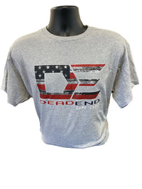 American Flag DE Logo Grey T-Shirt