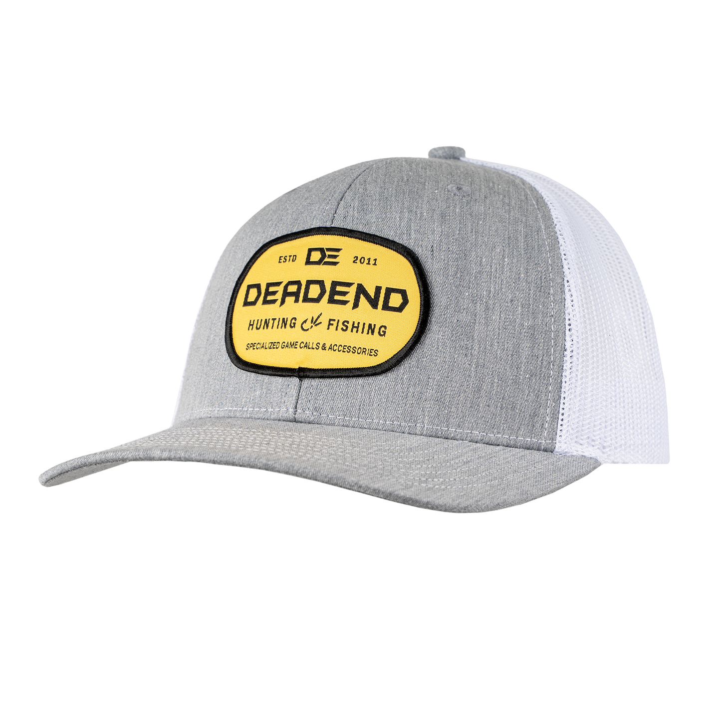 Richardson 112 Gray Front White Back Yellow Woven Patch Rope Hat