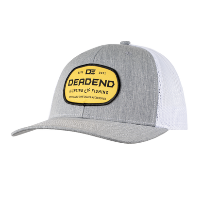 Richardson 112 Gray Front White Back Yellow Woven Patch Rope Hat