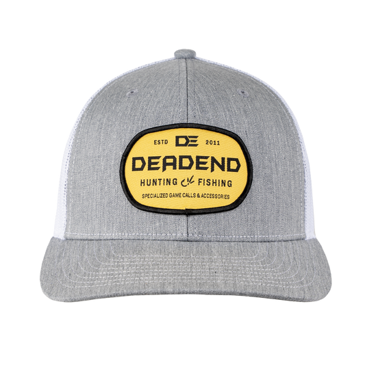 Richardson 112 Gray Front White Back Yellow Woven Patch Rope Hat