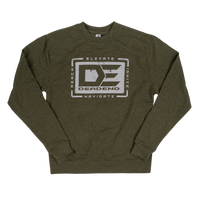 DE Dead End Reach Elevate Ignite Navigate Pullover Sweatshirt- DE3000 Army Green