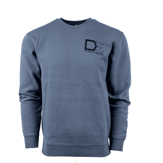 DE Dead End Fishing Carp Fin Pullover Sweatshirt- DE3000 Storm Blue