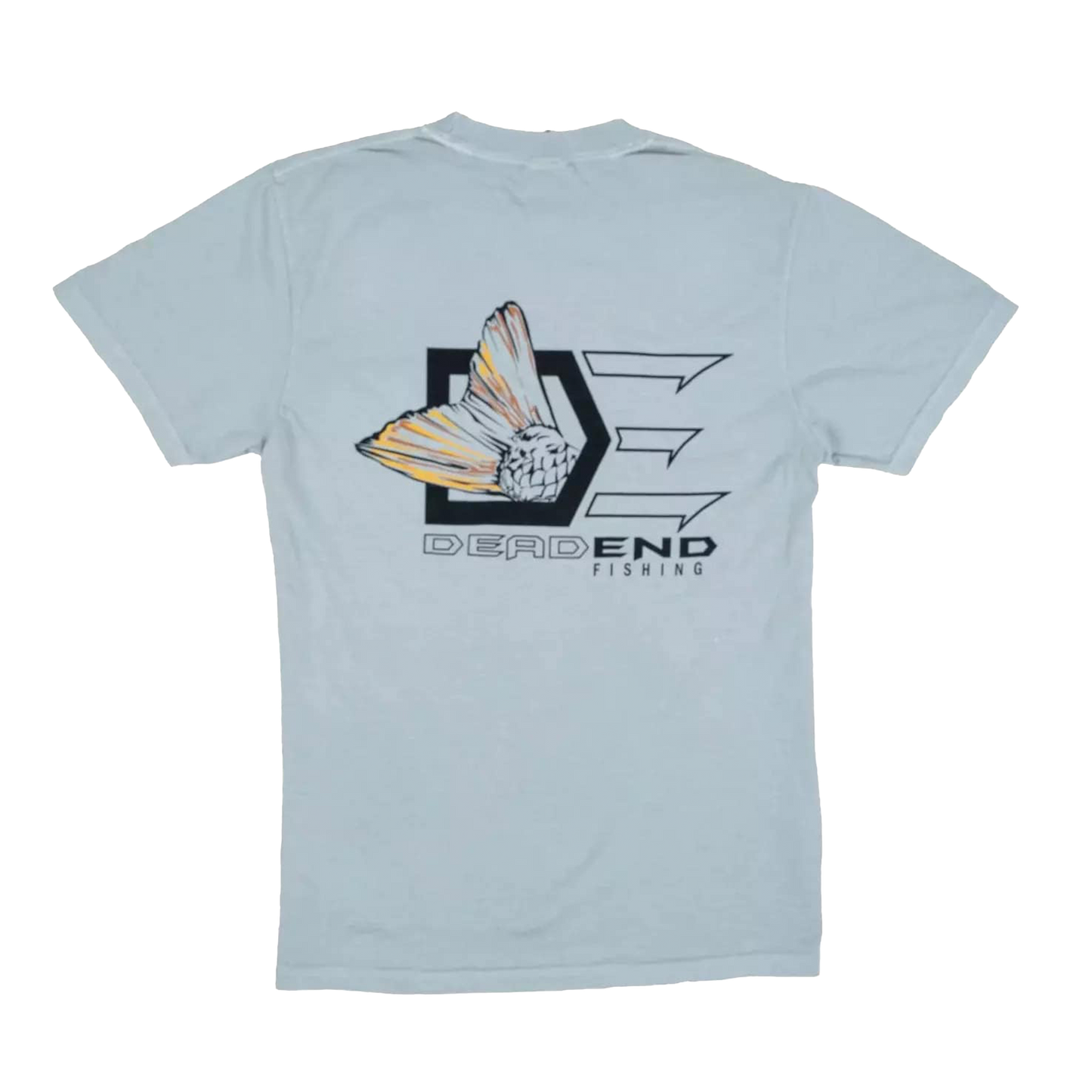 DE Dead End Fishing Carp Fin with Front Pocket T-Shirt- DE6030 Bay