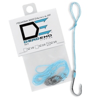 Dead End Fishing Hooks 3/0 65Lb Leader 8 Qty