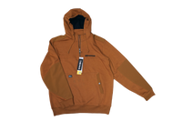 Dead End Outdoors Men's Mission Quarter-Zip Hooded Pullover- Saddle Color